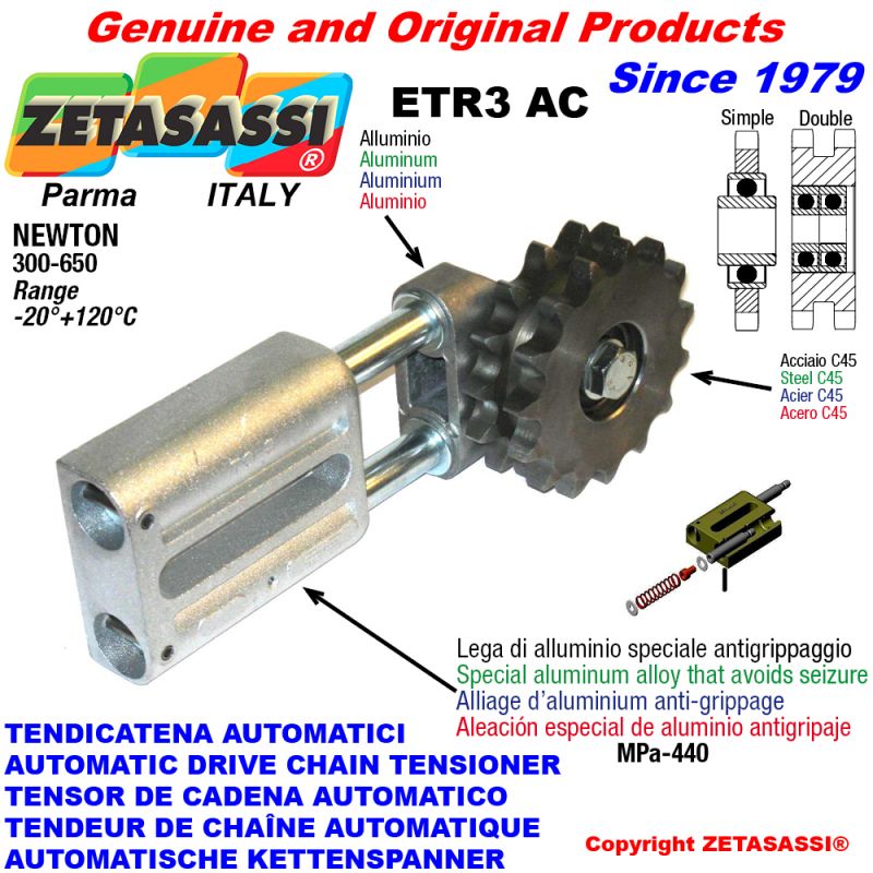 Drive shop chain tensioner