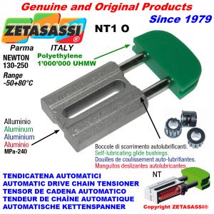 Automatic linear drive chain tensioner