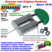 Automatic linear drive chain tensioner