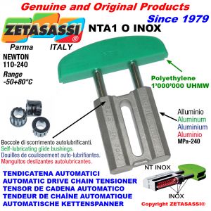 Tendicatena lineare inox con boccole autolubrificanti