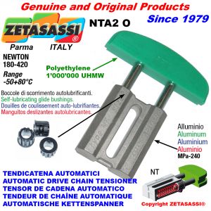 Automatic linear drive chain tensioner