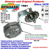 Rotary arm chain tensioner