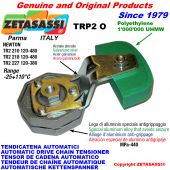 Rotary arm chain tensioner