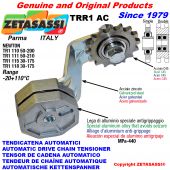 Rotary arm chain tensioner