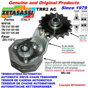 Rotary arm chain tensioner