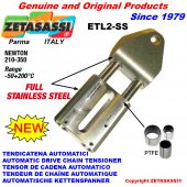 Completely in stainless steel automatic linear drive tensioner